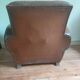 Club armchair, patinated leather