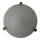 French ceiling light, design Jean Perzel, model 2004 in glass and bronze, 20th century