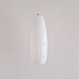 White Murano glass pendant lamp by Massimo Vignelli for Venini, Italy 1960's