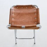 Tabourets de bar en cuir Charlotte Perriand Station de ski des Arcs France 1960