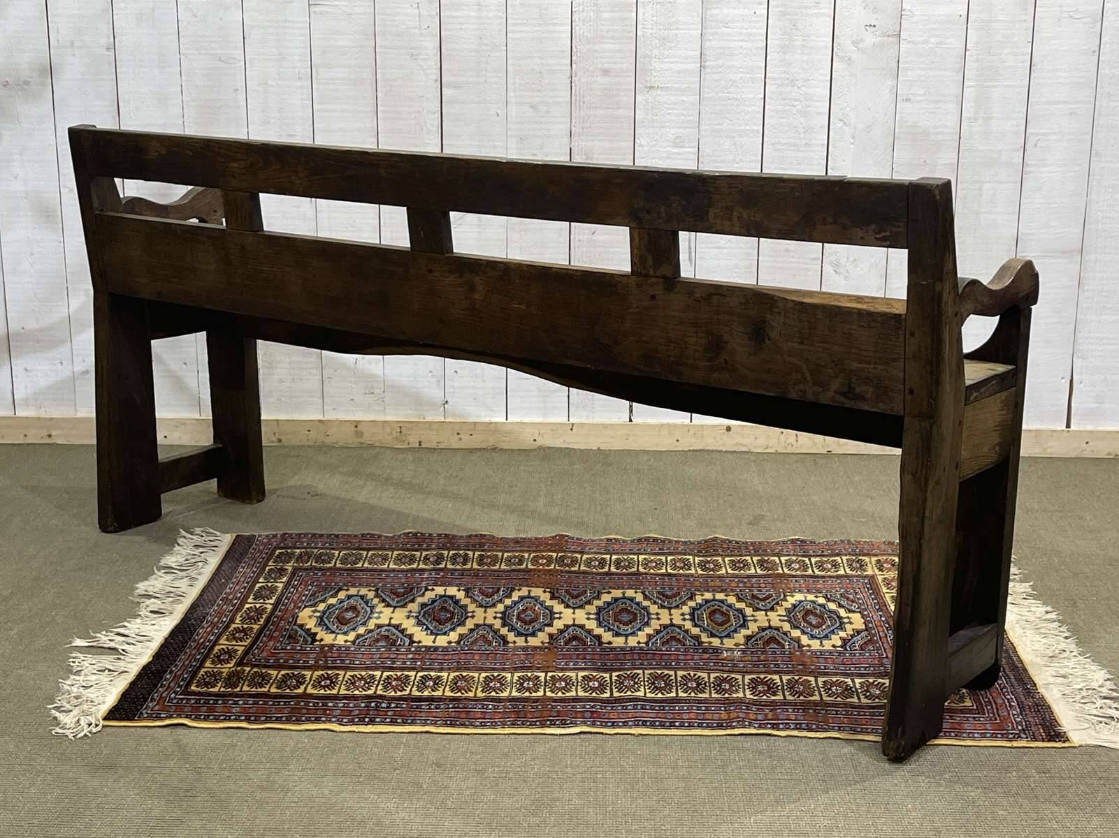 Rustic chestnut bench from the late 19th century.