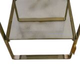 Chrome and smoked glass saddle