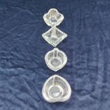 4 cendriers en cristal Daum jeux de cartes