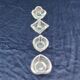 4 Daum crystal ashtrays playing cards