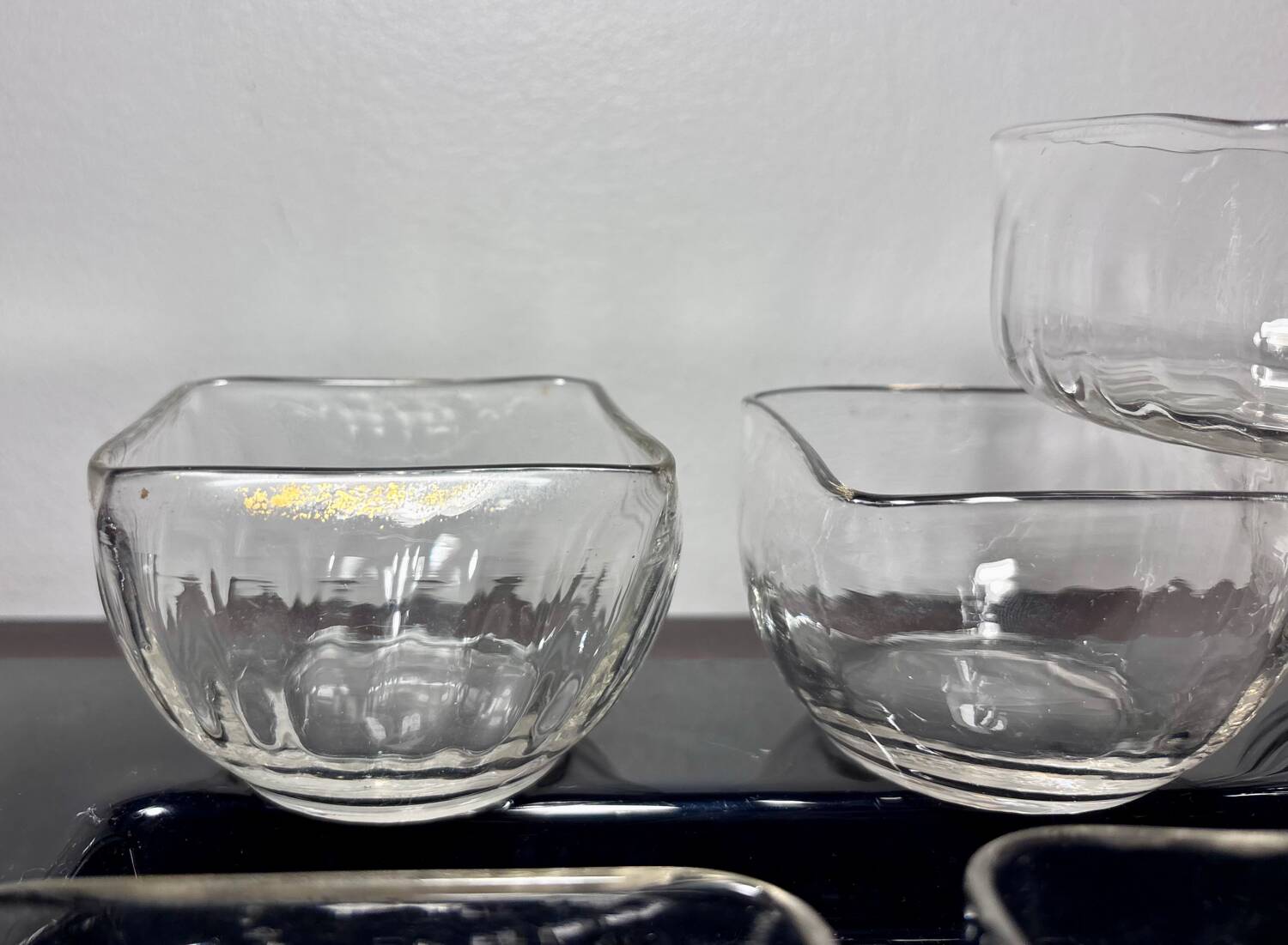 Daum cups 9p. Venetian Ribs