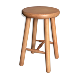 Alpine-style waxed wooden tabouret