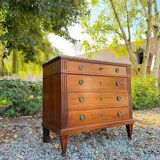 Louis XVI Style Mahogany Chest of Drawers, 19th Century