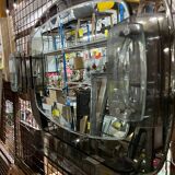 Mirror with contour smoked glass 60/70s