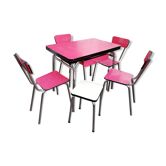 Table and chairs/stabonet in 60s formica