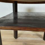 Art decò round black coffee table