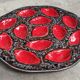 Oyster barbotine dish 1960s