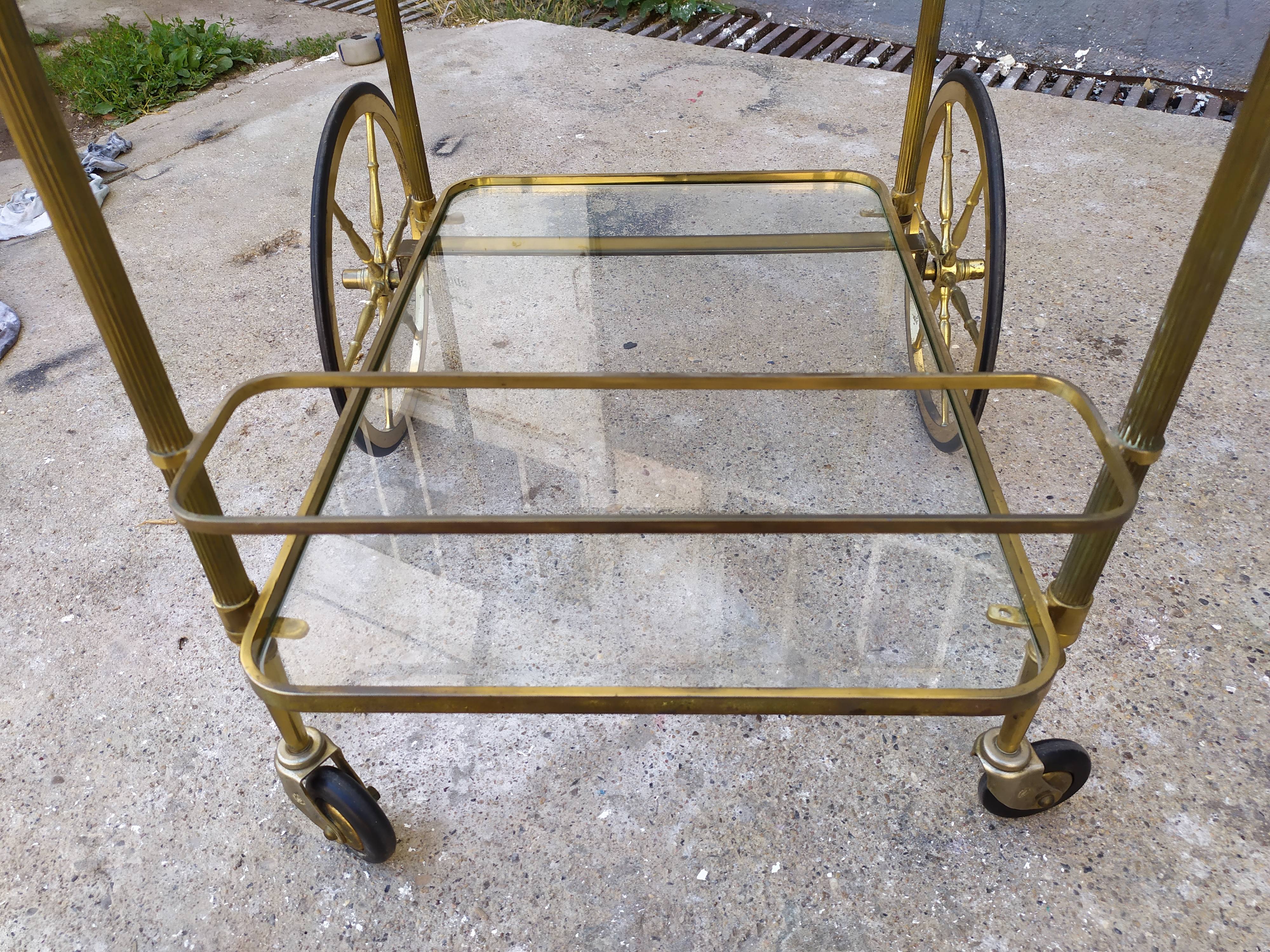 Golden brass cart