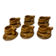 6 cups with saucers 1970. Sighisoara earthenware.