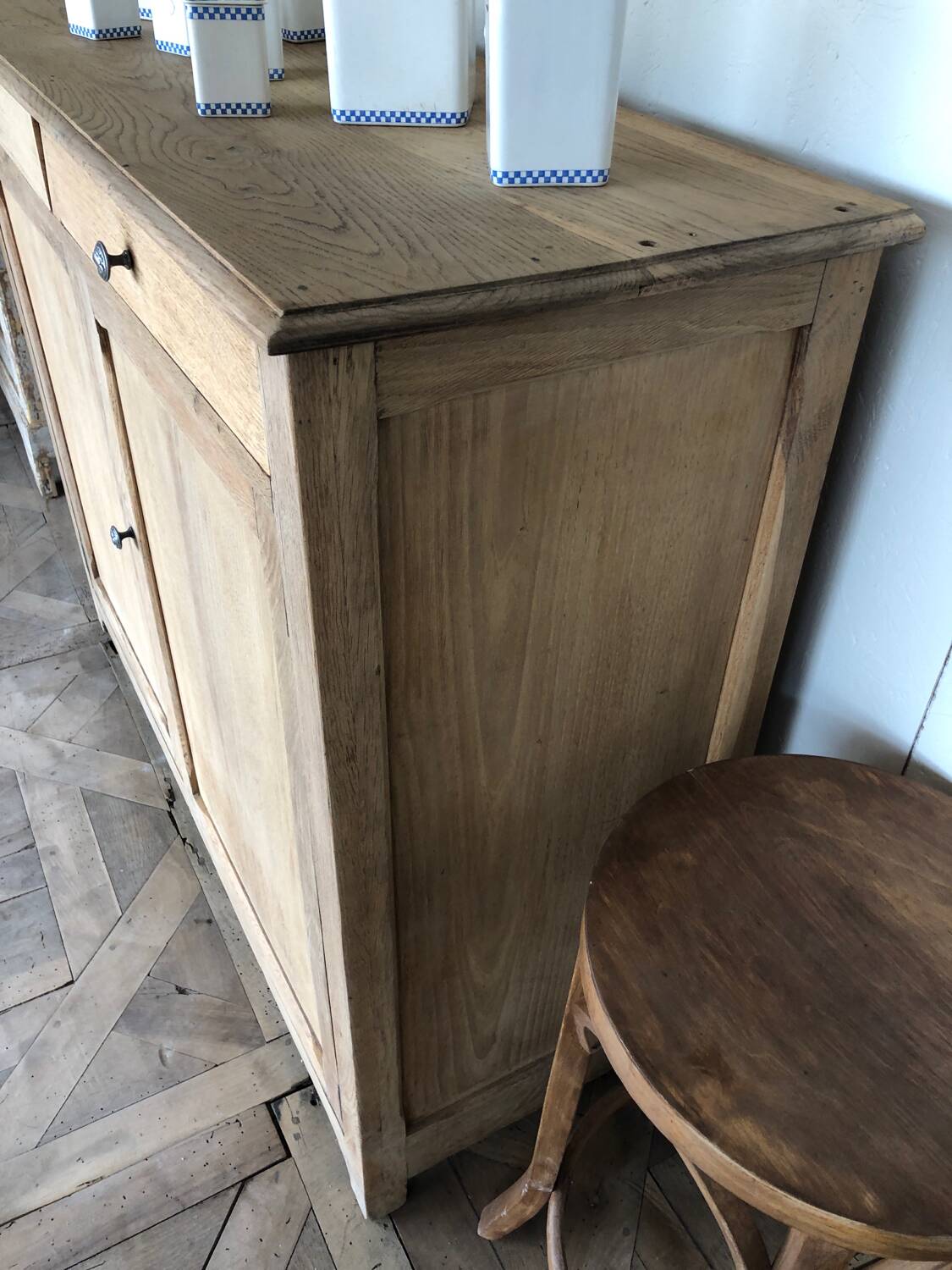 Raw oak sideboard