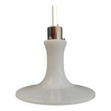 White glass pendant lamp 1980s