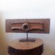Sculpture Art Deco 1930 bois abstrait horizontale