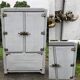 Meuble frigidaire ancien en émail meuble de metier