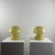Pair of yellow glass mushroom table lamps by Doria Leuchten, 1970.