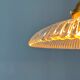 Glass holophane hangingor pendant lamp with brass gallery