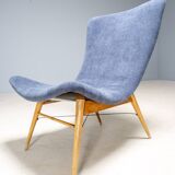 Shell armchairs by Miroslav Navrátil, Český Nábytek, 1960s – set of 3