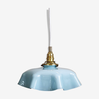 Sky blue glass pendant lamp