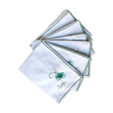 6 hand-embroidered vintage towels