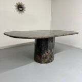 Vintage 80s Italian design marble dining table