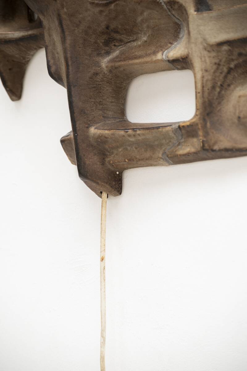 Brutalist wall lamp by Matt Camps for Loré Ceramics, the Netherlands, 1960s