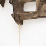 Brutalist wall lamp by Matt Camps for Loré Ceramics, the Netherlands, 1960s