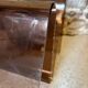 Smoked Plexiglas magazine rack by Michel Dumas for Roche Bobois 1970