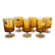 6 petits verres ambrés luminarc france