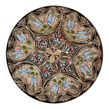 Assiette décorative fleurs peintes
