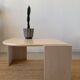 Table basse en travertin vintage