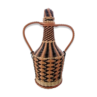 Bouteille scoubidou noire et orange
