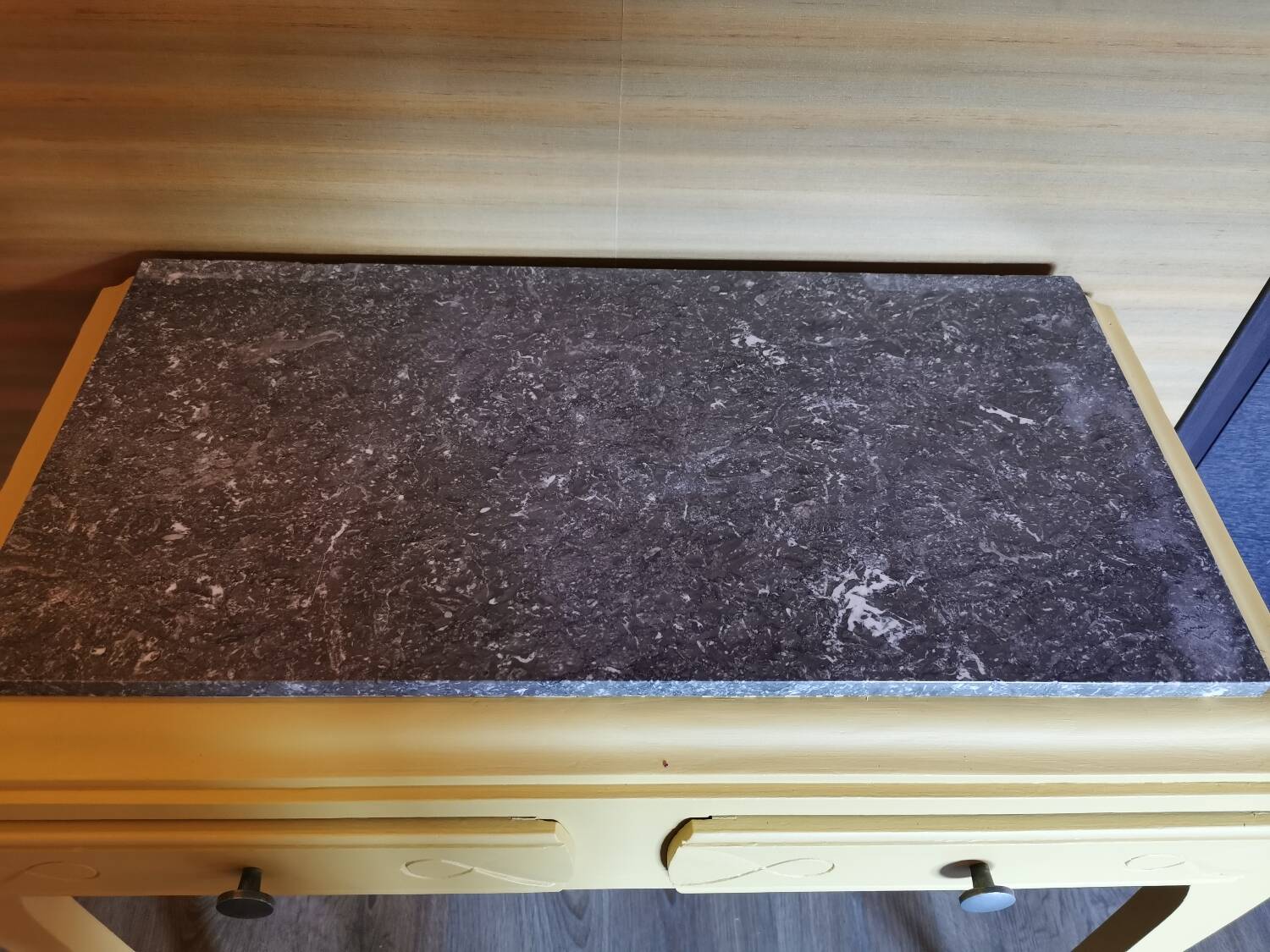 Grey marble art deco console