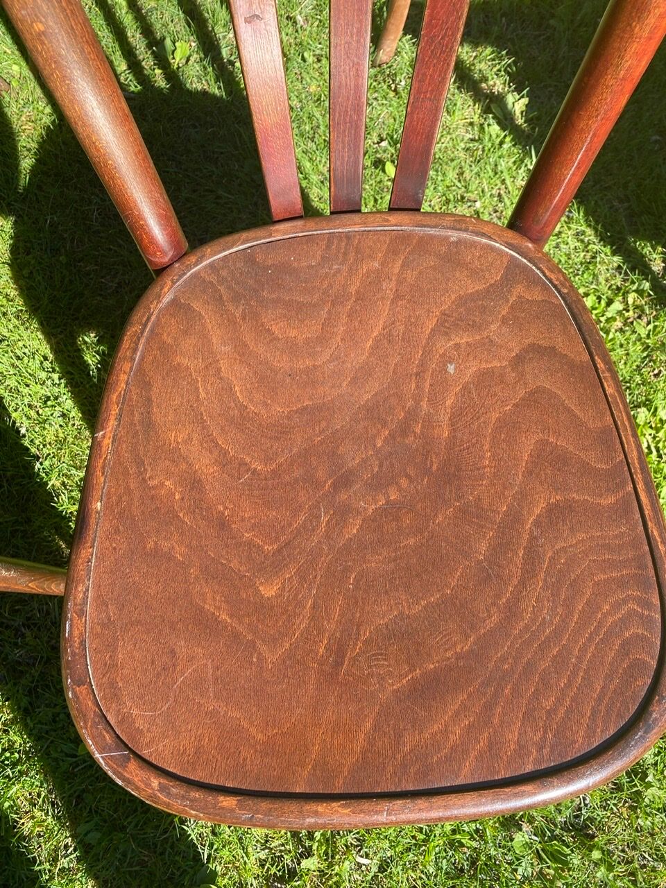 6 Fischel bistro chairs with labels, circa 1930