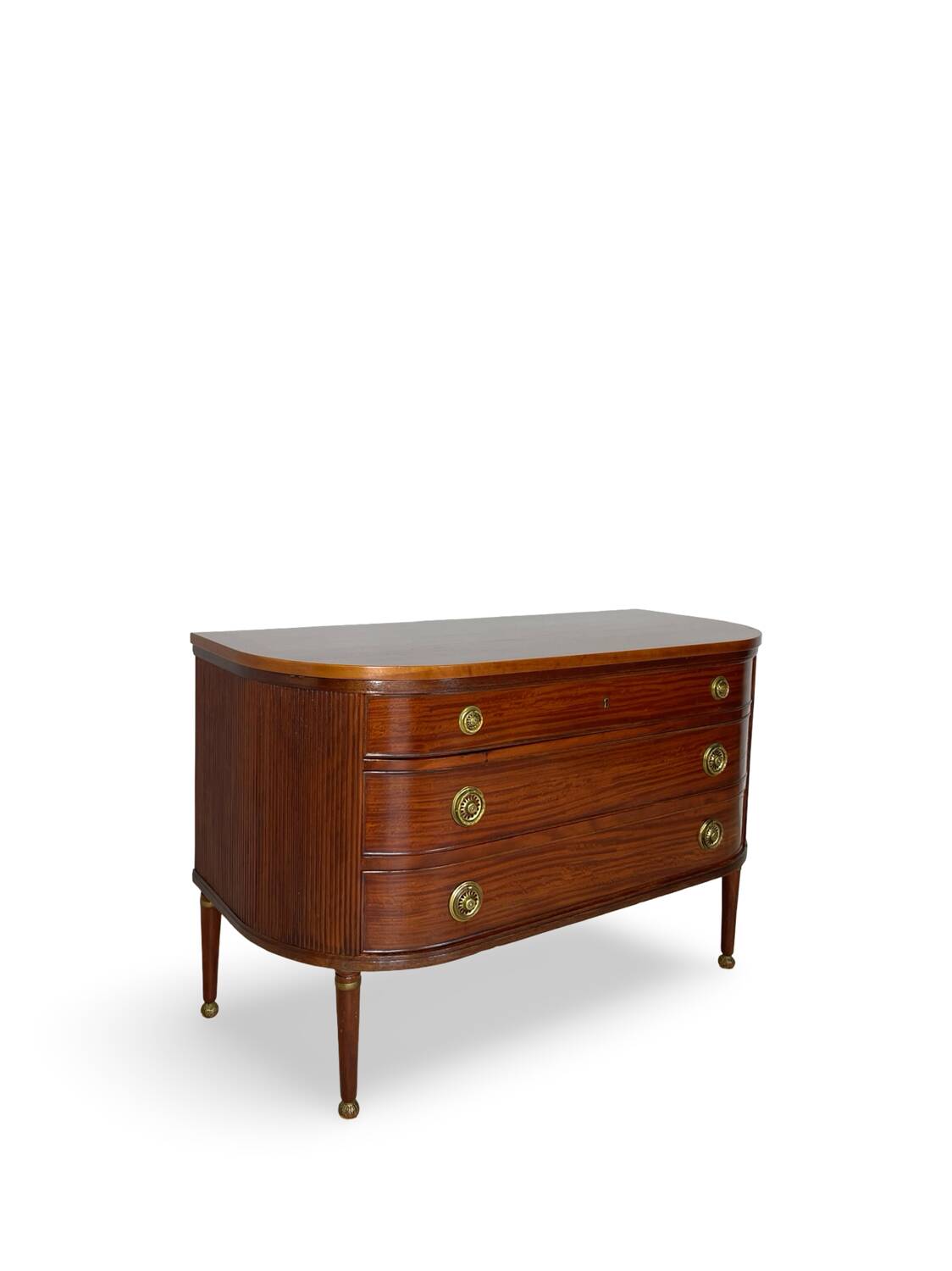 Large half-moon shaped chest of drawers/hall console, 1930s/1940s.