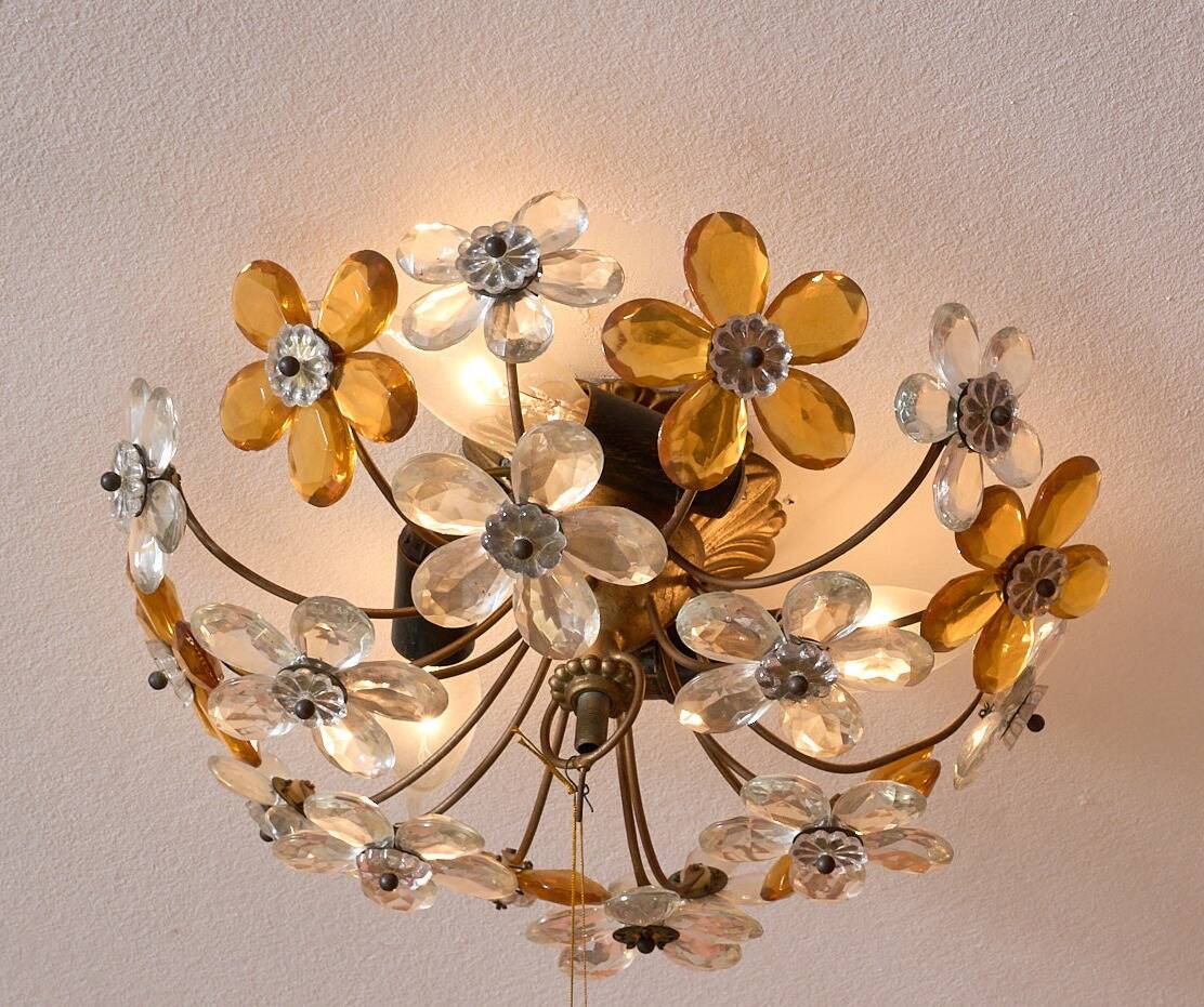 Vintage ceiling light of Italian origin