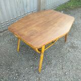Vintage rattan and bamboo table