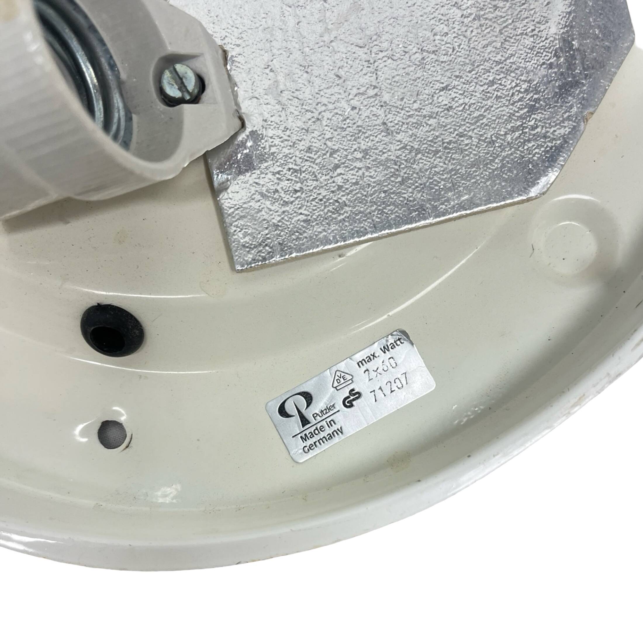 Vintage Peill & Putzler spherical flush-mount light, model 71207 (1970s),