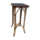 Old-handed wooden plant holder rattan and wicker