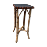 Old-handed wooden plant holder rattan and wicker