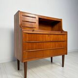 1960s Vintage Mid-Century Danish Teak Design Secretary