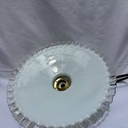 Vintage white opaline suspension lampshade