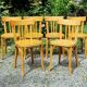 6 stamped Baumann chairs