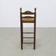 4x Vintage Bar Stool in Wood and Rush, 1970s
