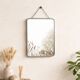 Small vintage barber mirror – metal frame – antique mirror