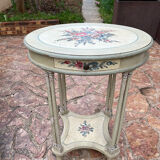 Painted wooden pedestal table