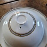 Pillivuyt Porcelain Butter Dish with Geometric Design