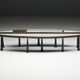 Table basse brutaliste en acier et pierre de Thomas Serruys, Belgique, 2019